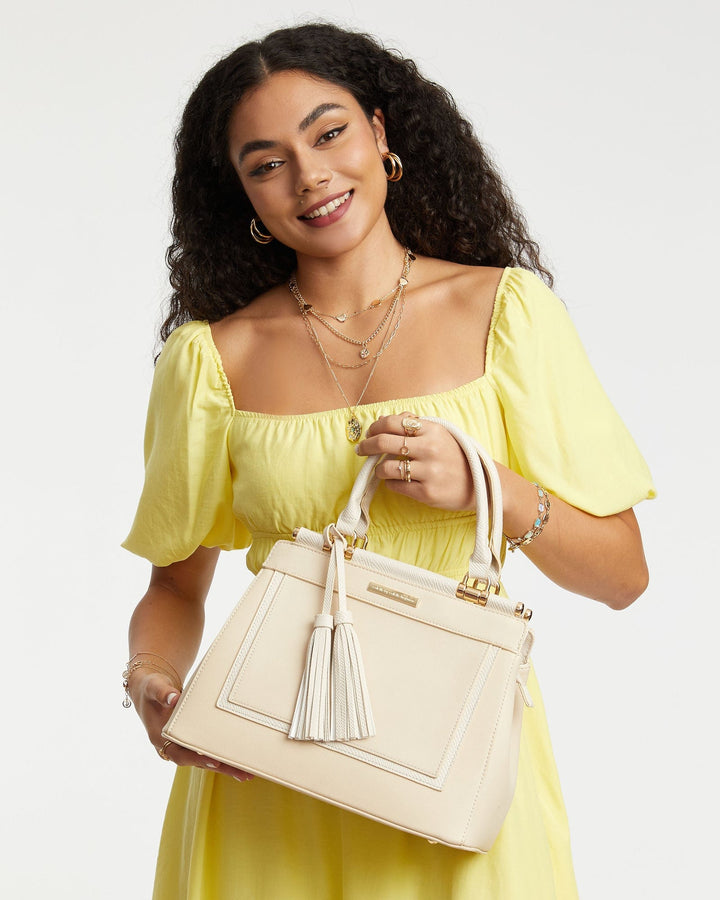 Ivory Yevette Tassel Tote Bag | Tote Bags