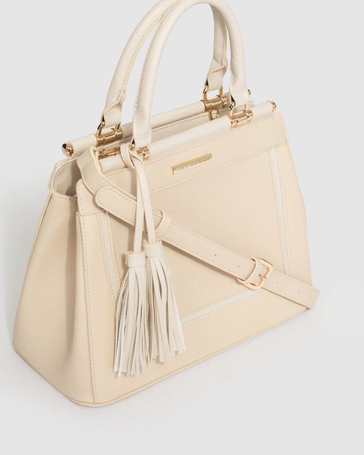 Ivory Yevette Tassel Tote Bag | Tote Bags