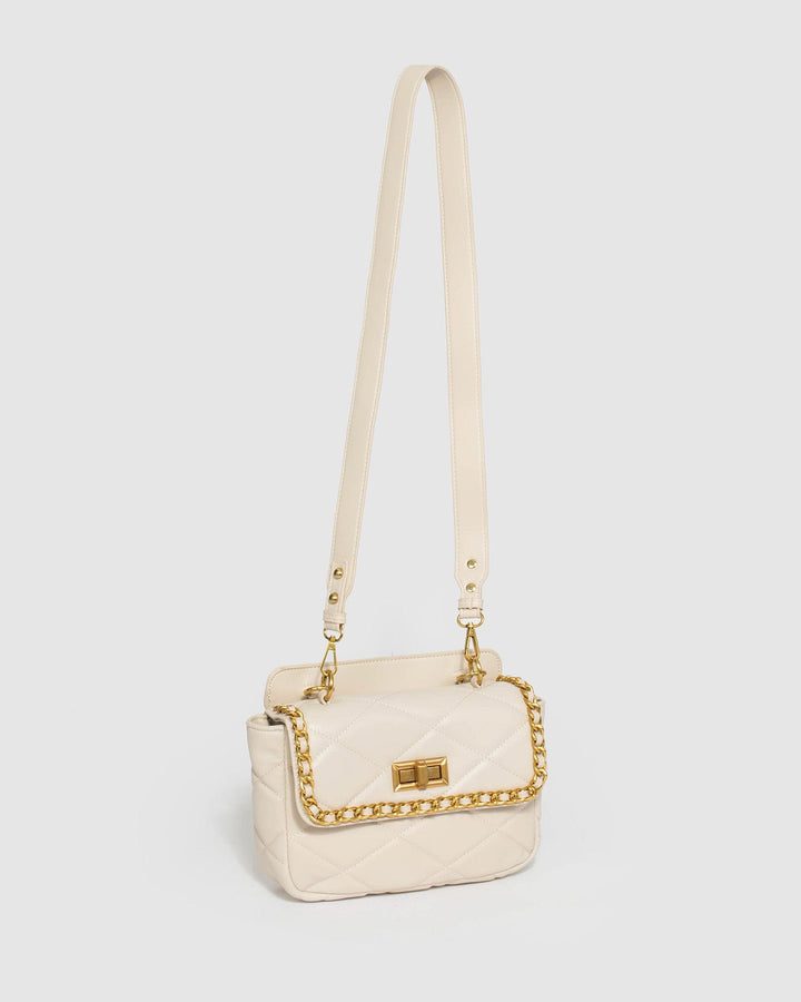Colette by Colette Hayman Ivory Yolanda Quilted Crossbody Bag