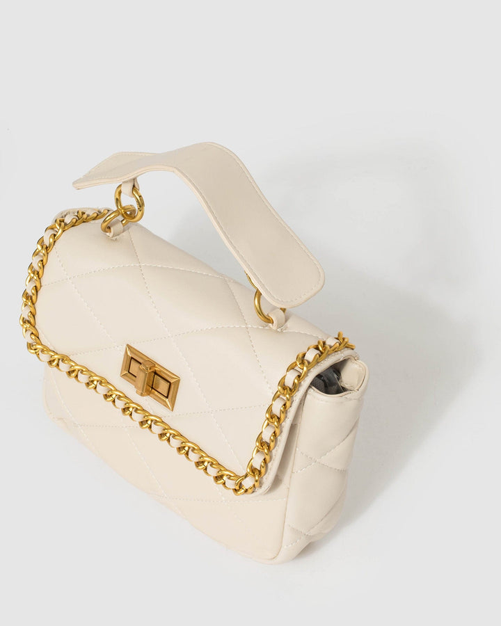 Colette by Colette Hayman Ivory Yolanda Quilted Crossbody Bag