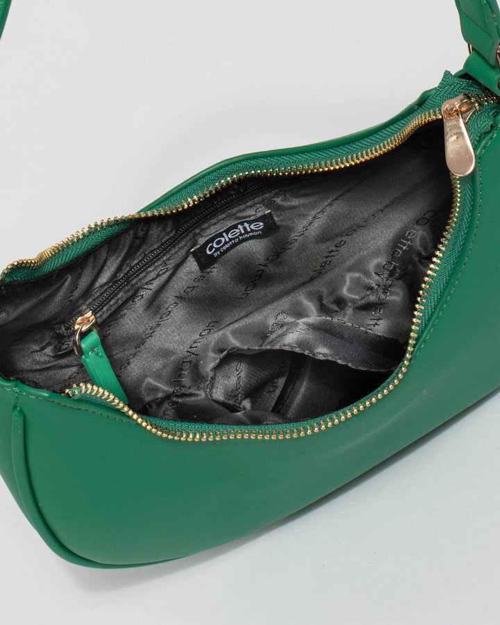 Colette by Colette Hayman Jasmin Crescent Green Shoulder Bag