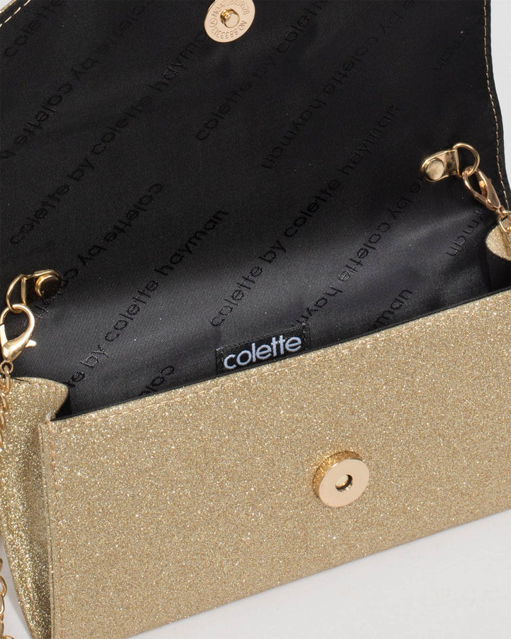 Colette by Colette Hayman Jordan Gold Clutch Bag