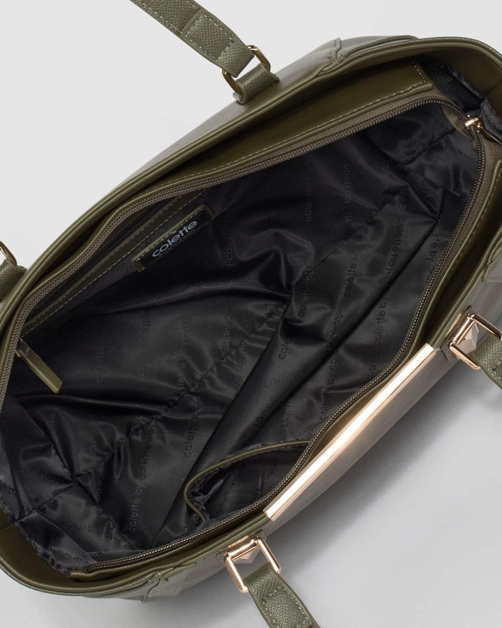 Khaki Domi Large Tote Bag | Tote Bags
