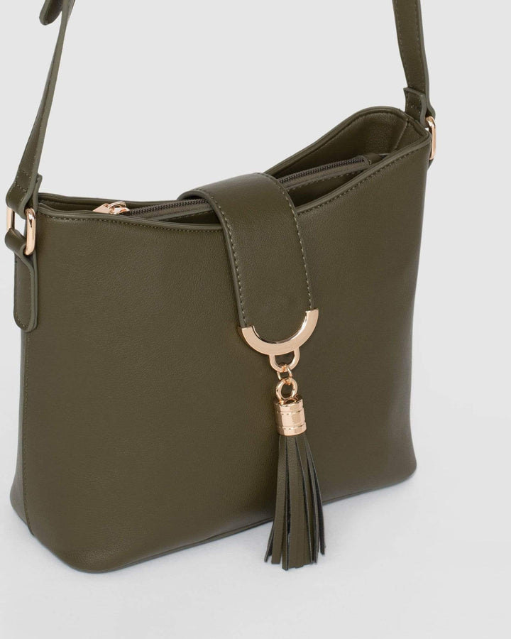 Khaki Libby Crossbody Bag | Crossbody Bags