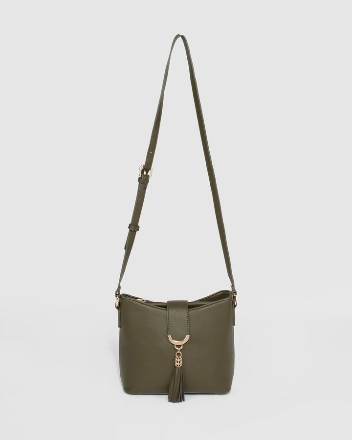 Khaki Libby Crossbody Bag | Crossbody Bags