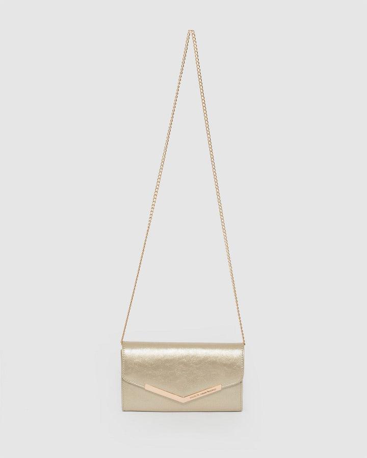 Colette by Colette Hayman Kiah Arrow Gold Clutch Bag
