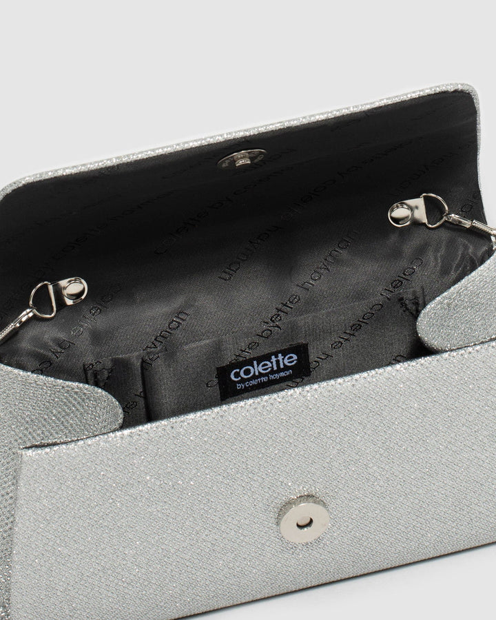 Colette by Colette Hayman Leaha Silver Evening Clutch Bag