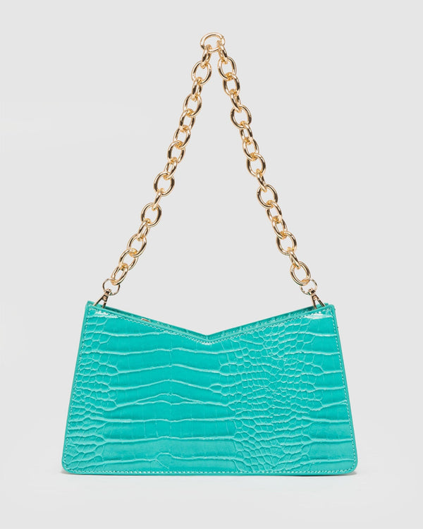 Colette by Colette Hayman Leilani Chain Blue Shoulder Bag
