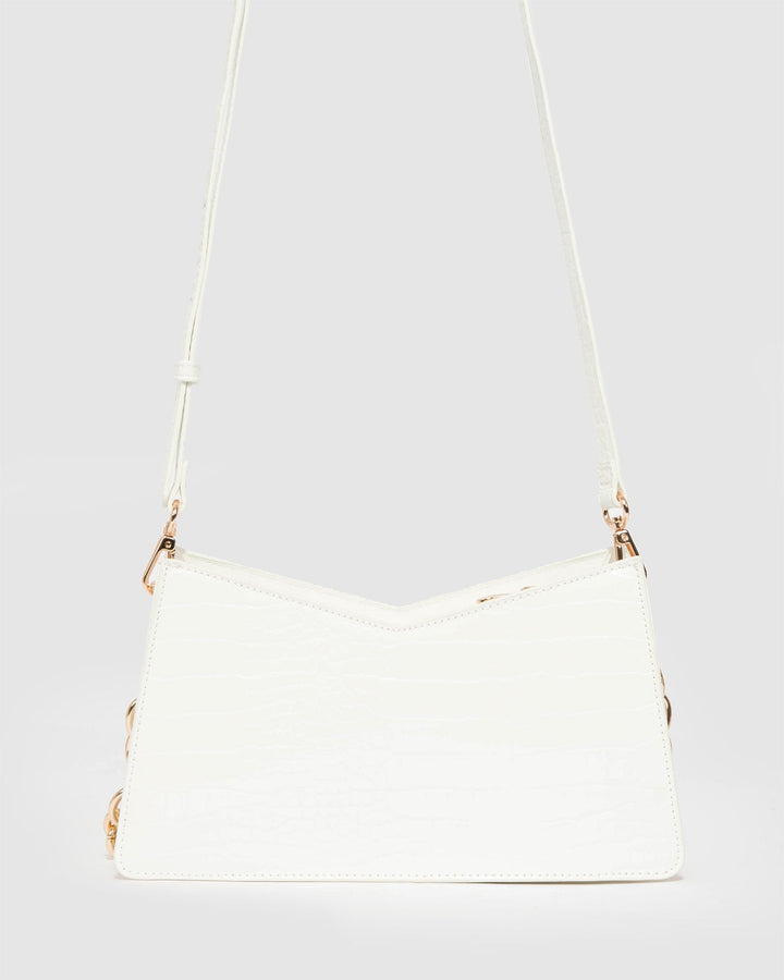 Colette by Colette Hayman Leilani Chain White Shoulder Bag