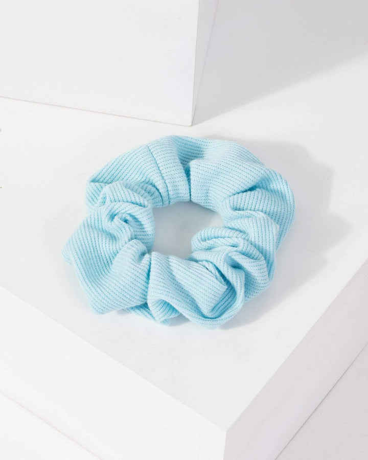 Light Blue Knitted Scrunchie | Accessories