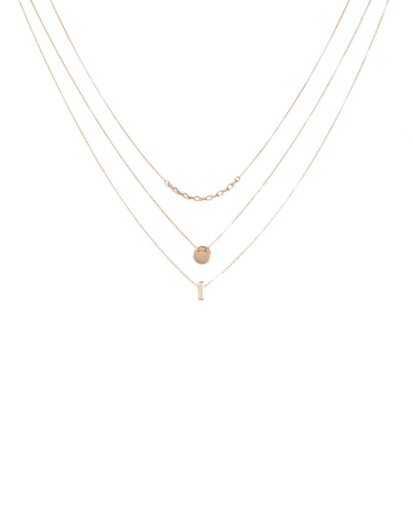 Link Bar Circle Fine Necklace | Necklaces