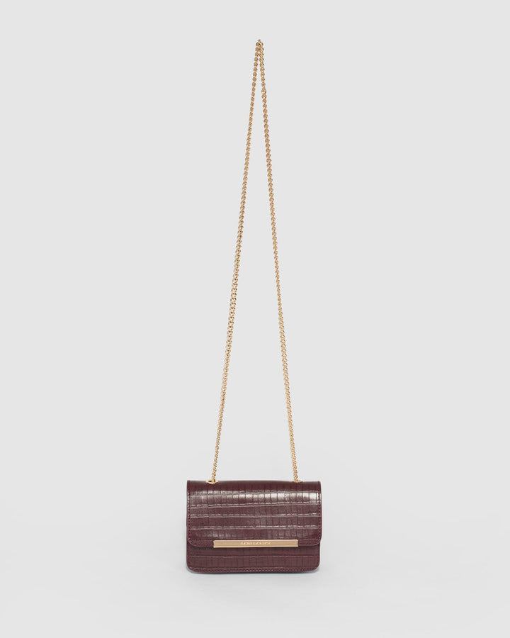 Maroon Lauren Chain Bag | Crossbody Bags