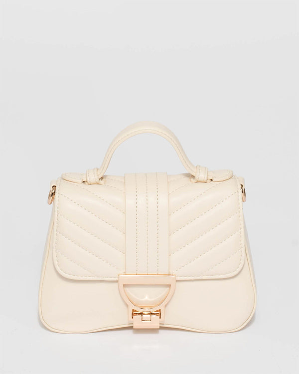 Colette by Colette Hayman Meredith Top Handle Ivory Mini Tote Bag