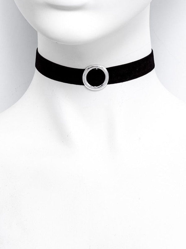 Colette by Colette Hayman Metal Circle Pendant Choker Necklace