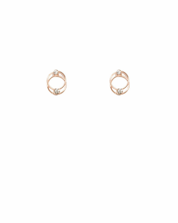Mini Diamante Circles Stud Earrings | Earrings