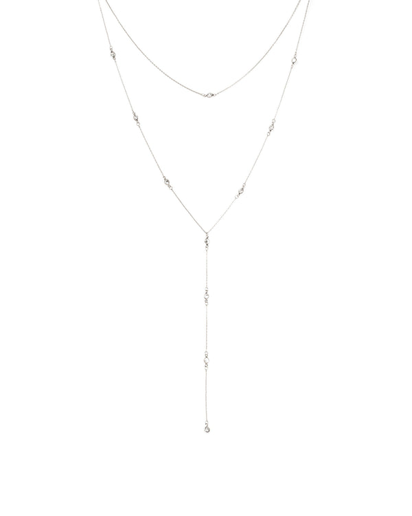 Colette by Colette Hayman Mini Diamante Stone Lariat Necklace