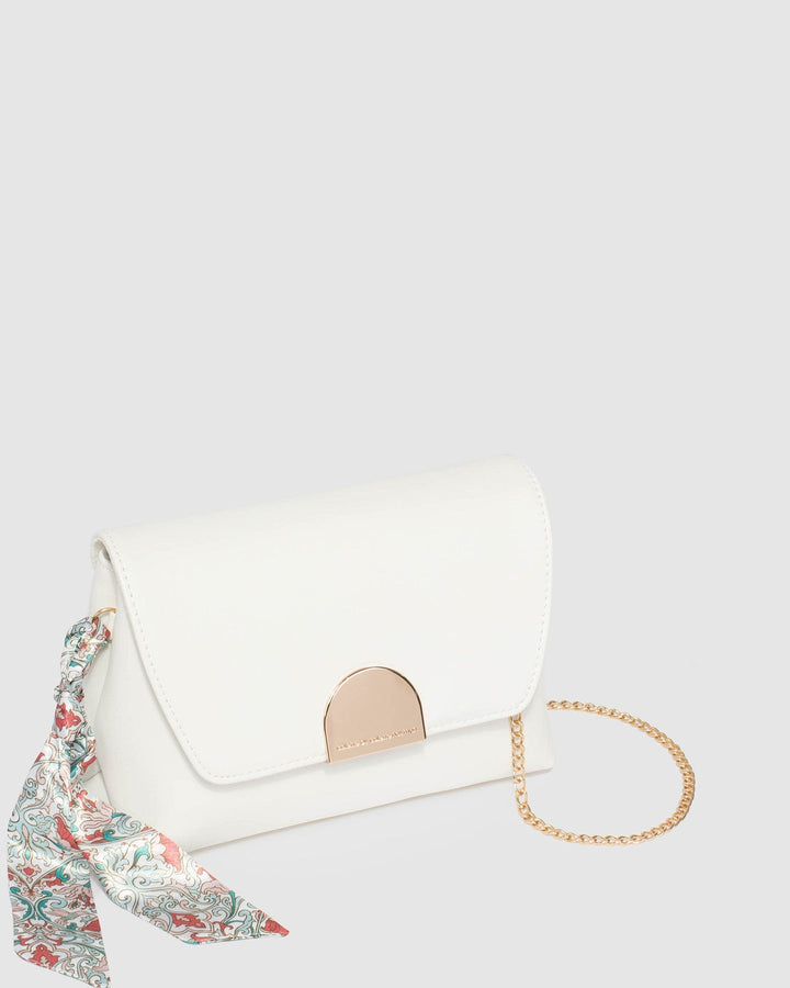Colette by Colette Hayman Miranda Scarf White Clutch Bag