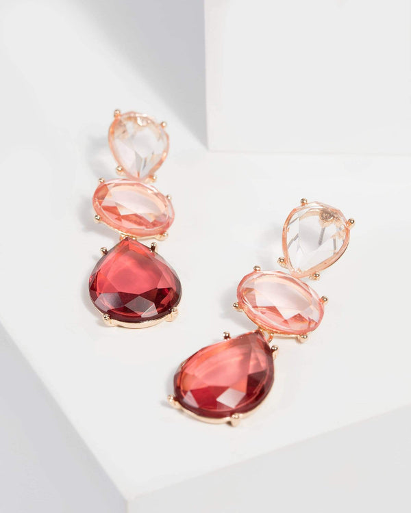 Multi Assorted Stone Drop Earrings | Earrings