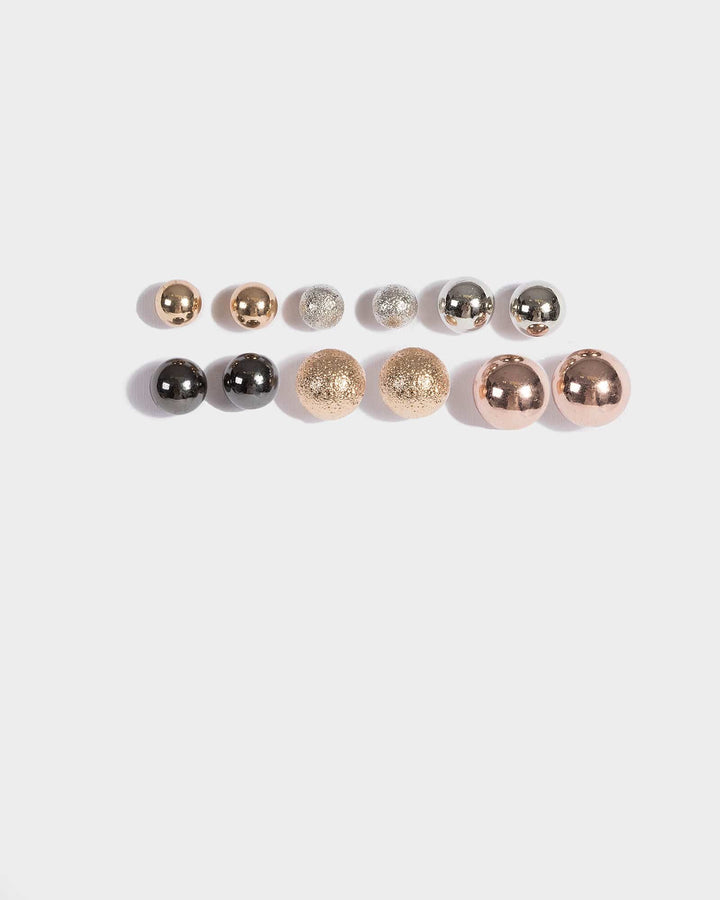 Multi Ball Stud Earrings | Earrings