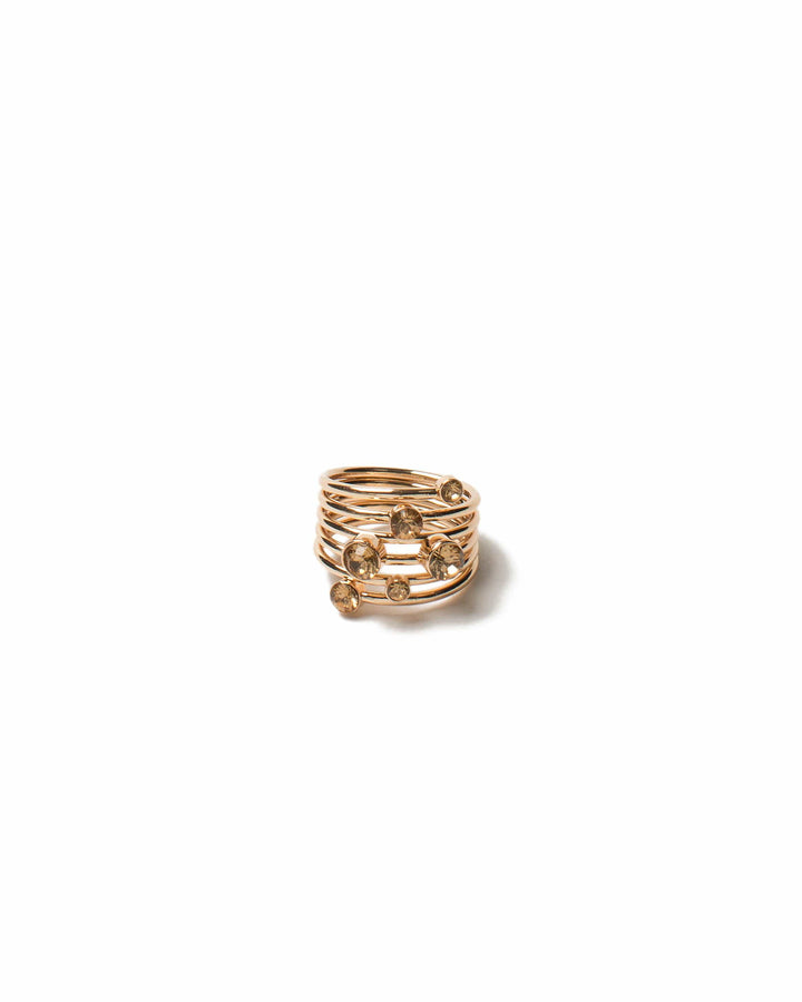 Colette by Colette Hayman Multi Band Stone Ring - Medium