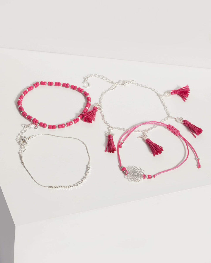 Multi Beaded Tassel Bracelet | Wristwear