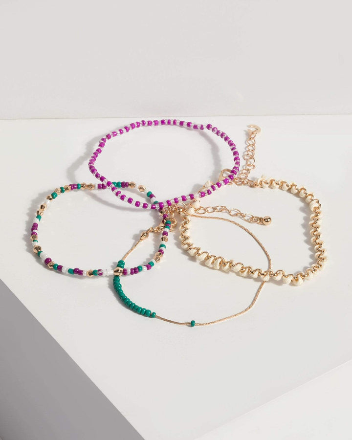 Multi Beaded Thread Bracelet Set | Wristwear