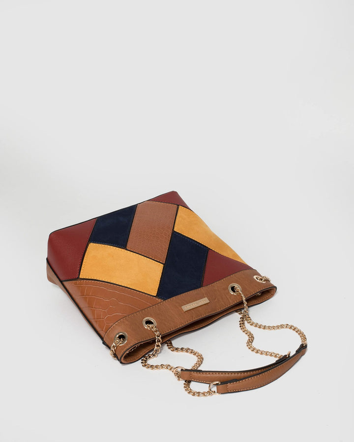 Multi Colour Alyssa Chain Shoulder Bag | Tote Bags