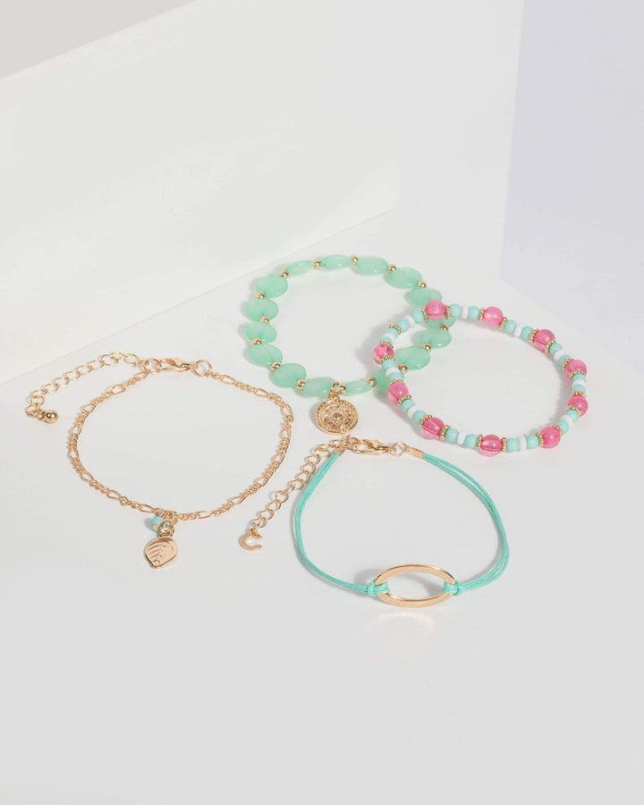 Multi Colour Beaded Chain Bracelet | Wristwear