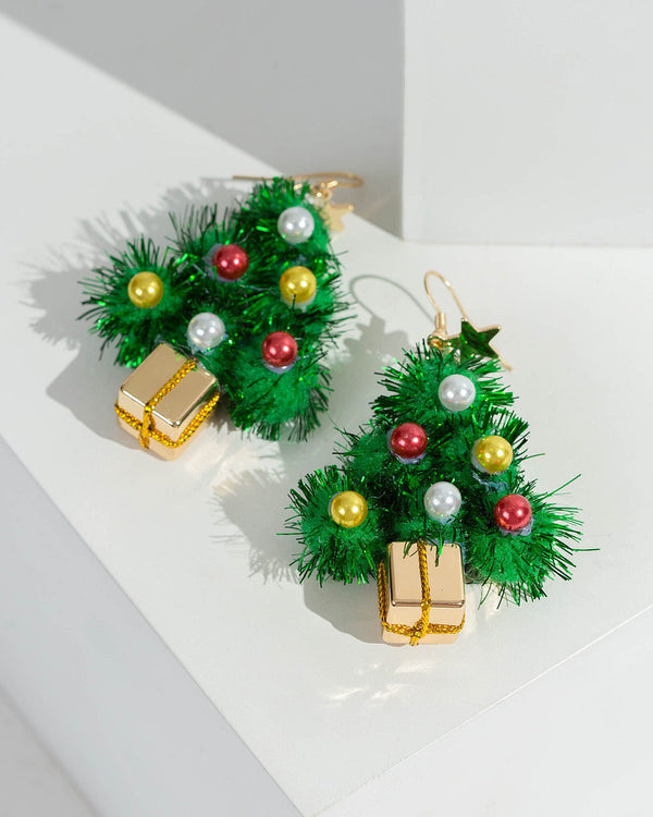 Colette by Colette Hayman Multi Colour Christmas Bauble Hook Drop Earrings