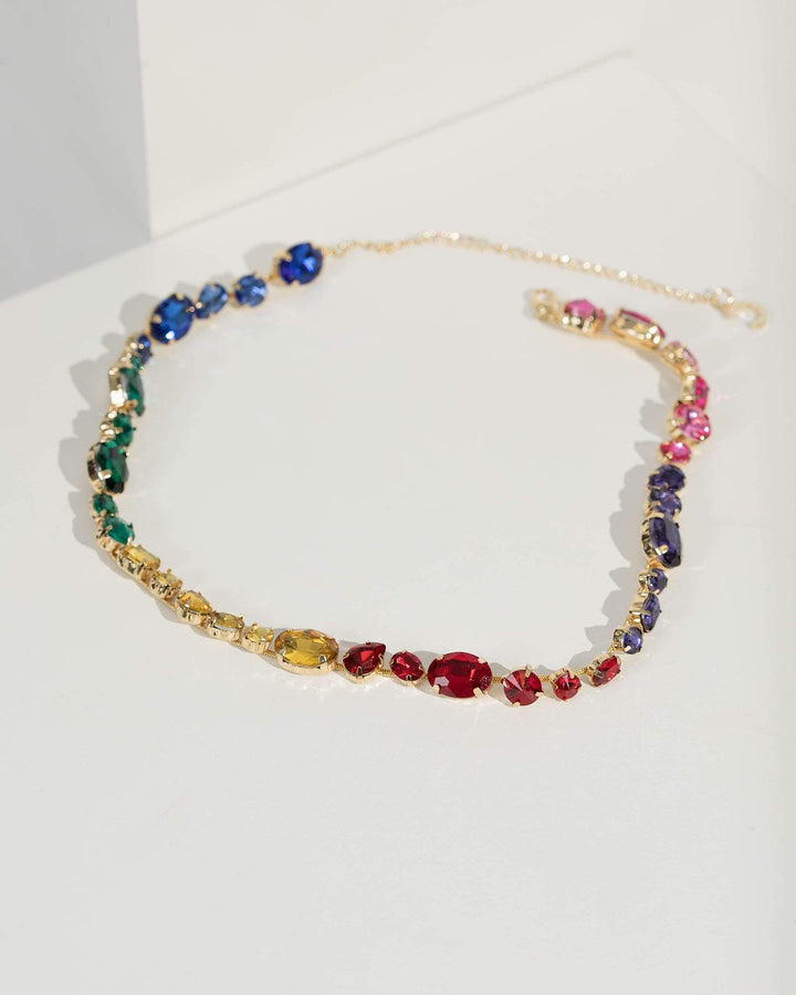 Multi Colour Crystal Necklace | Necklaces