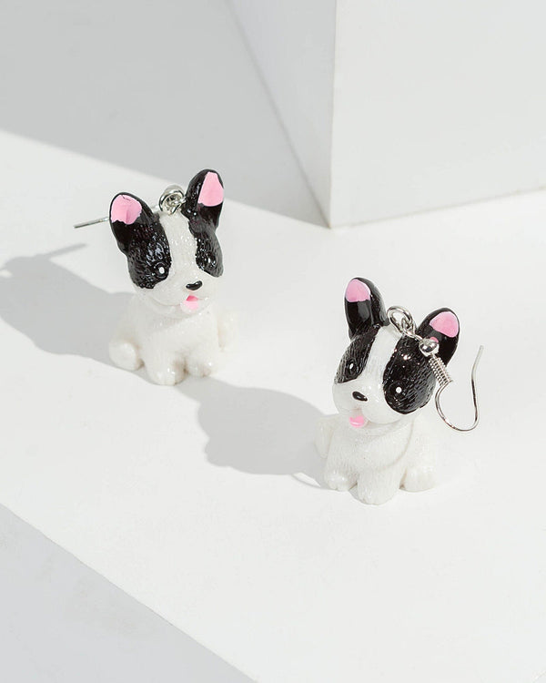 Multi Colour Cute Dog Drop Earrings | Earrings