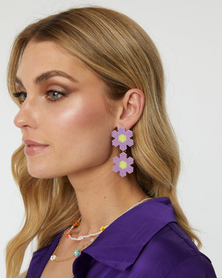 Multi Colour Daisy Drop Earrings | Earrings