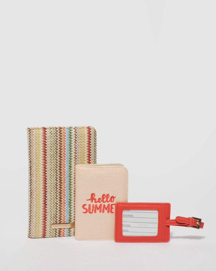 Multi Colour Hello Summer Travel Pack | Travel Wallets