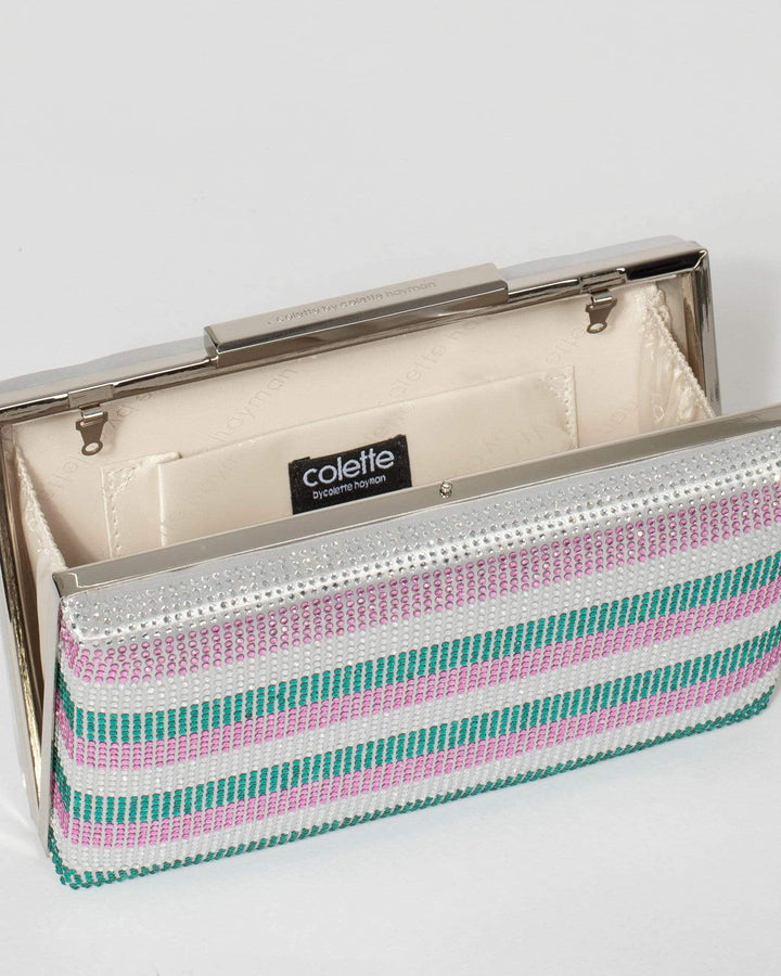 Colette by Colette Hayman Multi Colour Jaimi Crystal Clutch Bag