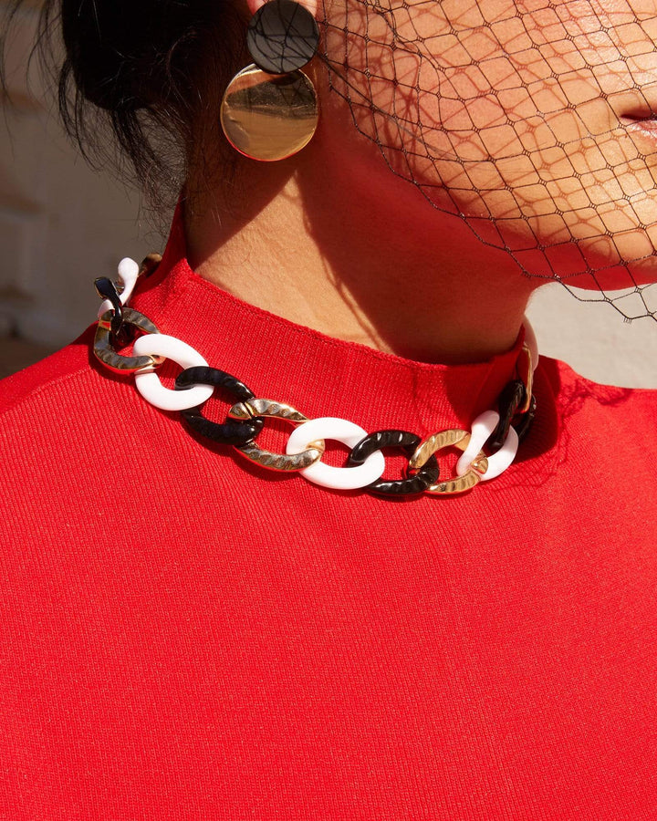 Multi Colour Large Chain Link Necklace | Necklaces