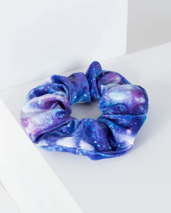 Multi Colour Medium Velvet Scrunchie | Accessories