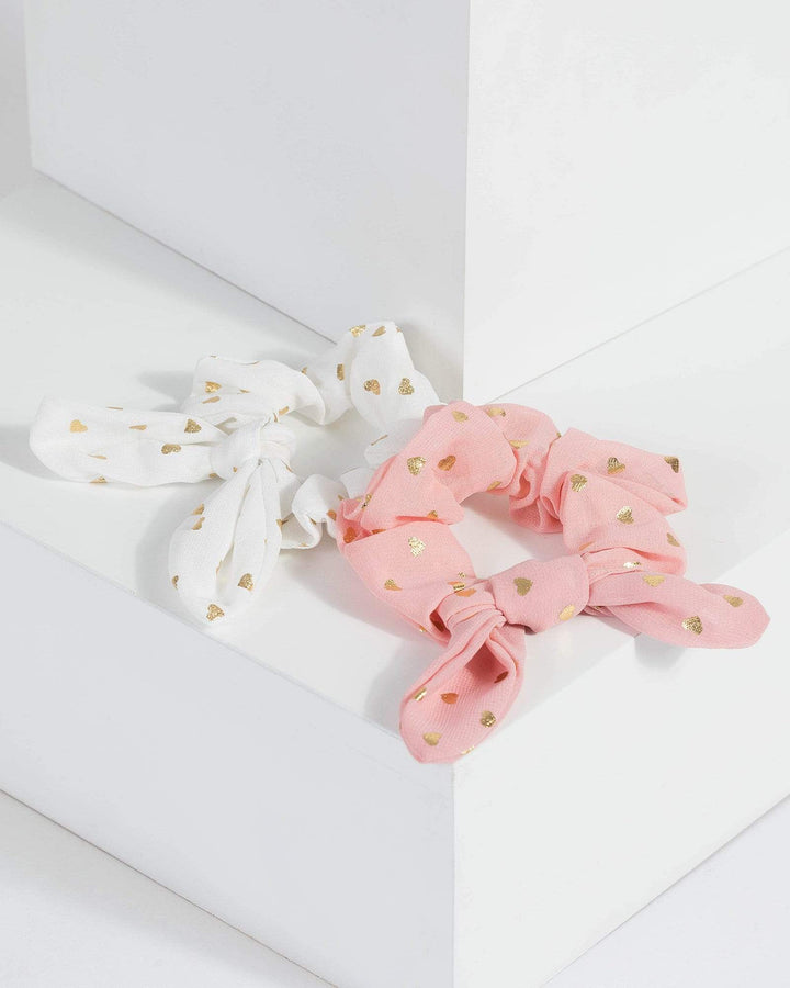 Multi Colour Mini Bow Scrunchie | Accessories