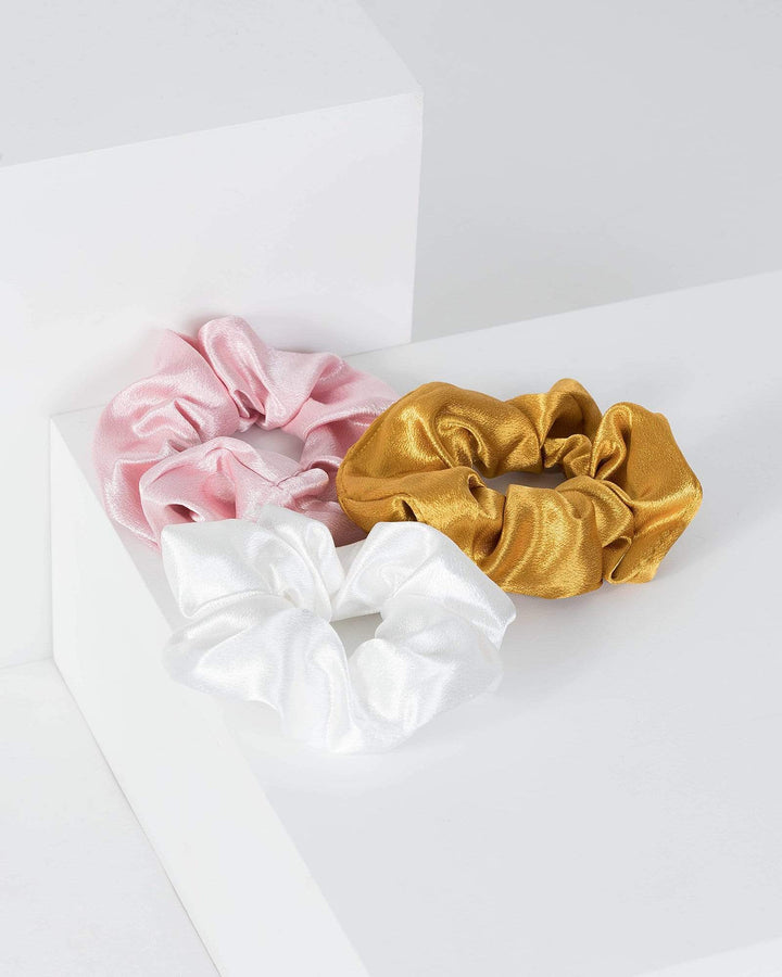 Multi Colour Minimalsist Scrunchie Set | Accessories