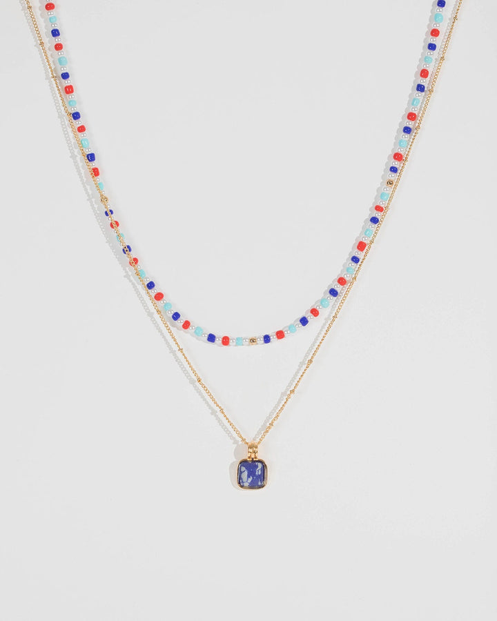 Multi Colour Multi Beaded Layer Necklace | Necklaces