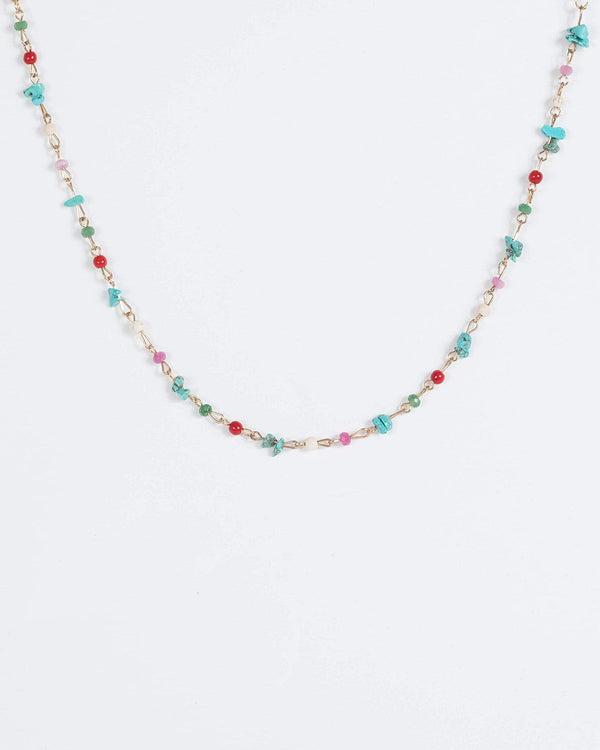 Multi Colour Multi Beaded Short Necklace | Necklaces