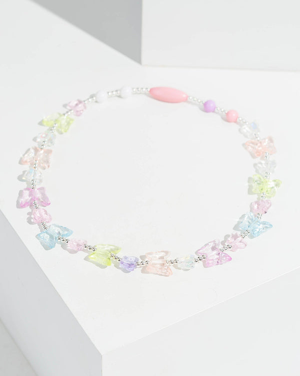Colette by Colette Hayman Multi Colour Multi Butterfly Beaded Necklace