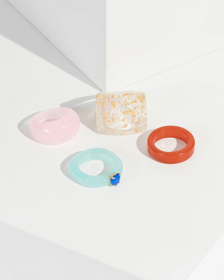 Multi Colour Multi Pack Acrylic Rings | Rings