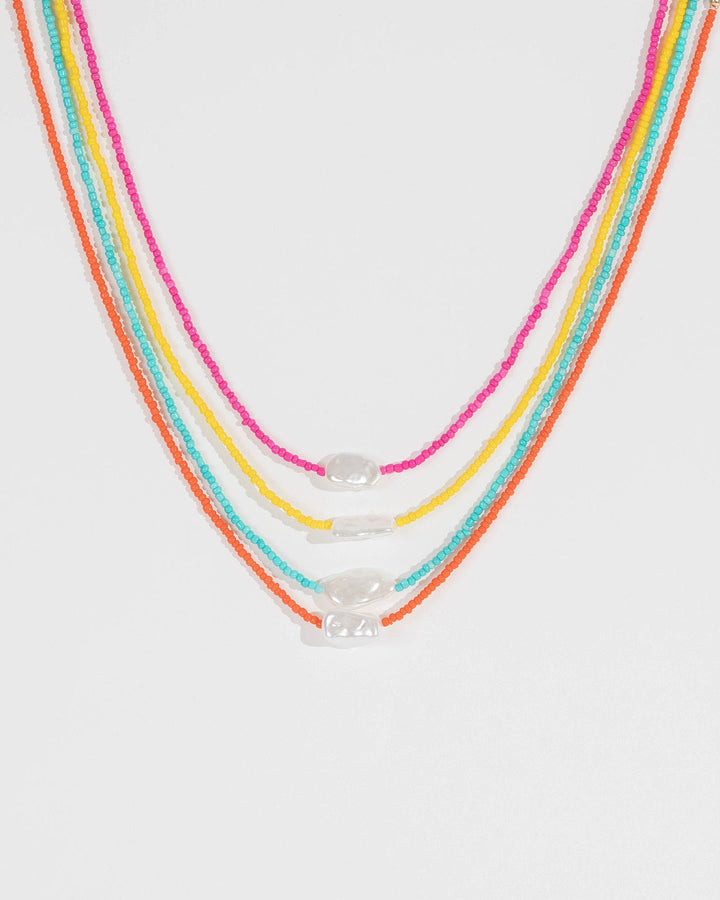 Multi Colour Multi Pack Bead And Pearl Pendant Necklaces | Necklaces