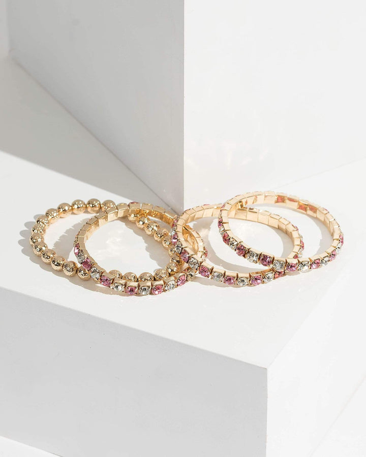 Colette by Colette Hayman Multi Colour Multi Pack Crystal And Round Plain Bracelet