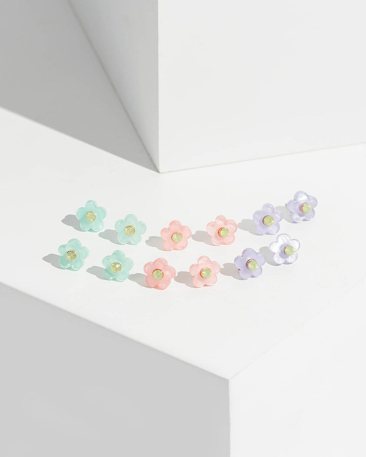 Multi Colour Multi Pack Daisy Stud Earrings | Earrings