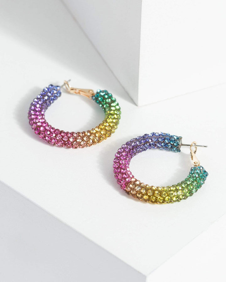 Multi Colour Ombre Hoops Earrings | Earrings