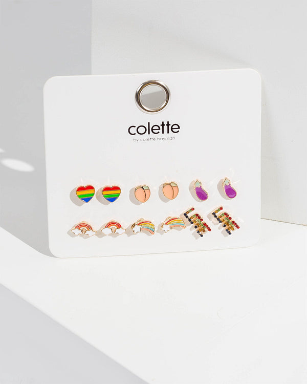 Colette by Colette Hayman Multi Colour Pride Stud Pack