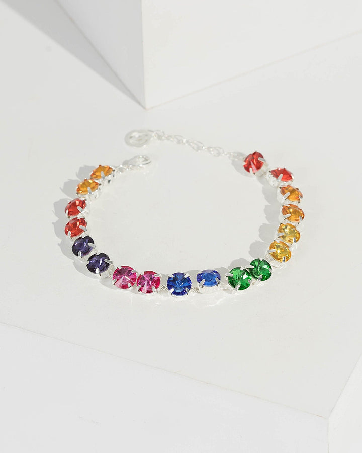 Multi Colour Round Multi Colour Crystal Bracelet | Wristwear