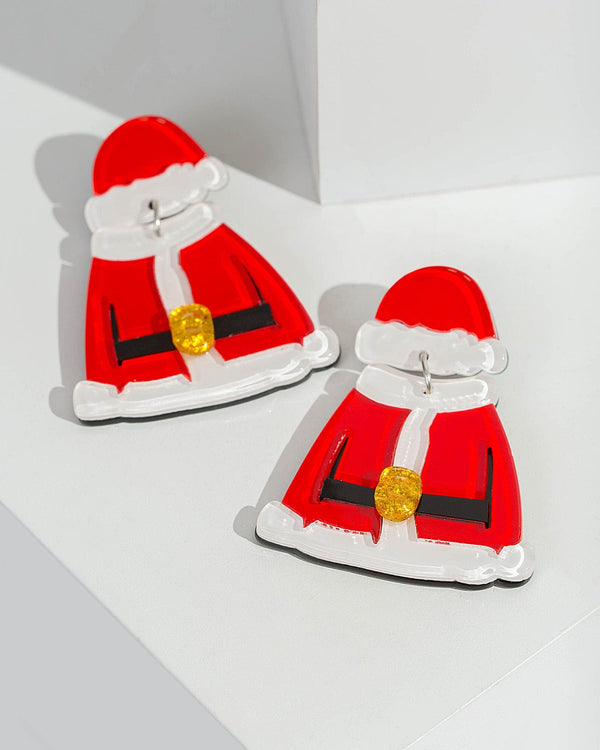 Colette by Colette Hayman Multi Colour Santa Suit Drop Earrings