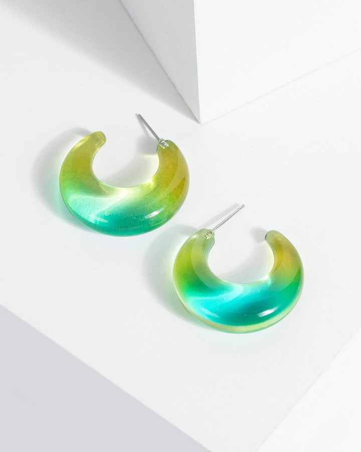 Multi Colour See Through Small Hoops Earrings | Earrings